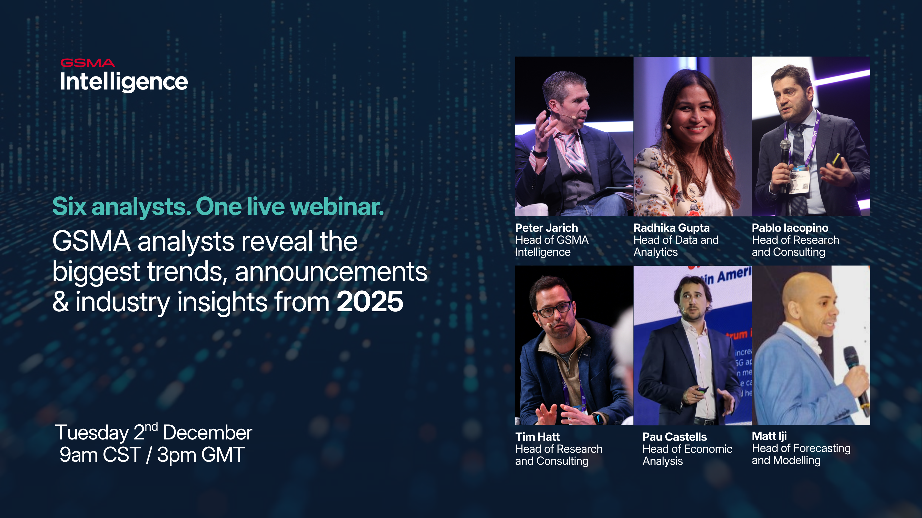 Live webinar: GSMA analysts reveal the biggest trends, announcements & industry insights from 2025