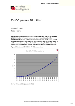 EV-DO passes 20 million