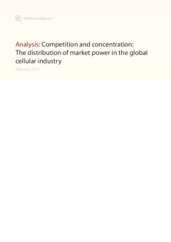 Competition and concentration - The distribution of market power in the global cellular industry