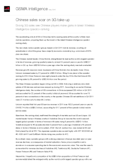 Operator group ranking, Q4 2011 - Strong 3G sales see Chinese players make gains in latest Wireless Intelligence operator ranking