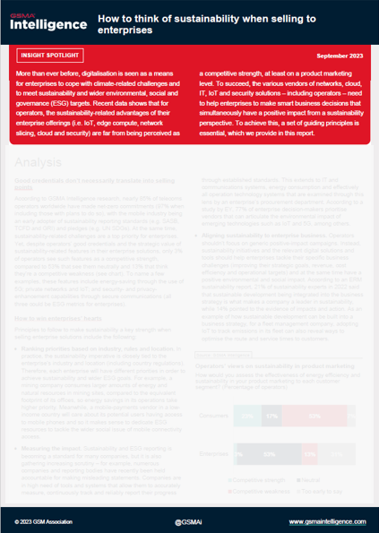 How to think of sustainability when selling to enterprises